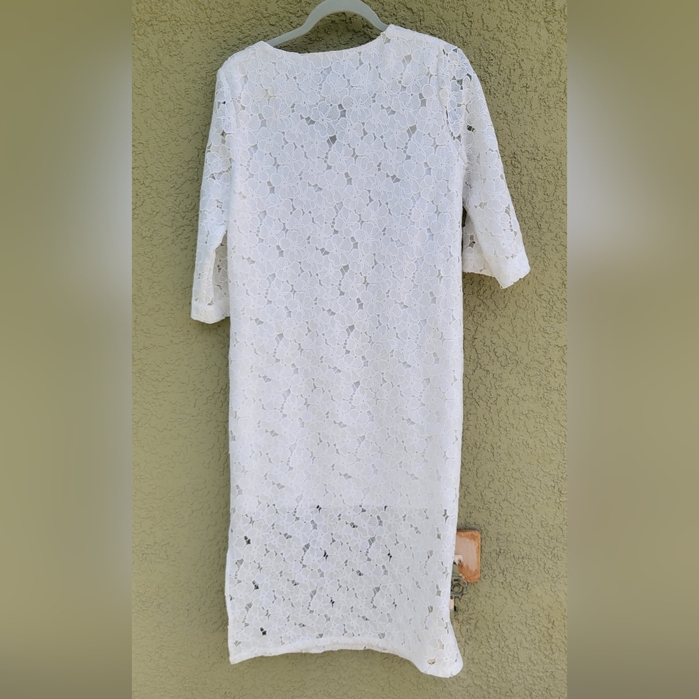 Tuckernuck White V-neck Eyelet Lace Jamie Dress - Picture 6 of 8